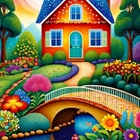 Enjoy Puzzle Buntes Haus – 1000 Teile