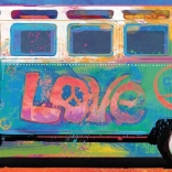 Panoramapuzzel Kleurrijke Volkswagen 1000 stukjes