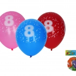 Balloons 30 cm with number 8 – set of 5 pcs