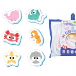 Speelgoed voor in bad van schuim met motieven van zeedieren