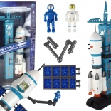 Ruimtemissie – raket met lanceertoren en astronauten, set van 15 stuks
