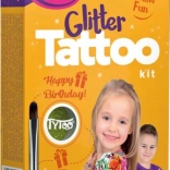 TyToo glinsterende tatoeages Happy Birthday – set sjablonen voor feest