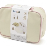 Wooden Doll Feeding Set in a Pouch with Bottle and Bib PolarB