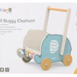 VIGA PolarB Wooden 2-in-1 Walker and Cart - Elephant
