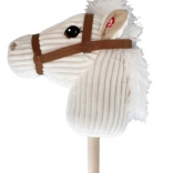 Cheval à bascule en peluche sur bâton avec sons
