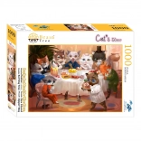 Puzzle Katzen-Dinner von Brain Tree, 1000 Teile