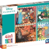 Puzzle 4v1 Super Color Disney Classique