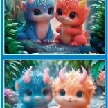 Educa Puzzel Schattige Monstertjes 2x100 stukjes