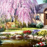 ANATOLIAN Puzzel Het Huisje bij de Kersenboom 1000 Stukjes