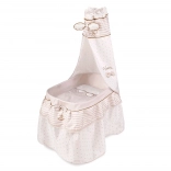 Mobile doll crib with canopy and duvet Verona