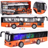 Toy bus with opening doors and light effects 1:16