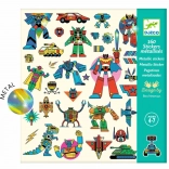 DJECO Autocollants Métalliques Robots