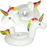 Children's inflatable ring with unicorn and seat