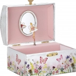 GOKI Musical Jewelry Box Blooming Meadow with Ballerina, Swan Lake melody