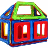 Mini Magnetic Building Set for Kids 3+ – Colorful Pieces, 13 pcs with Architectural Template