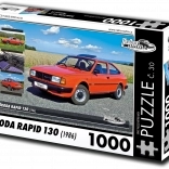 retro-auto puzzel škoda rapid 130 1000 stukjes