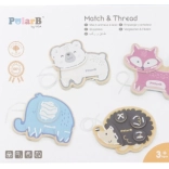 PolarB rijgdieren – houten set voor de ontwikkeling van fijne motoriek