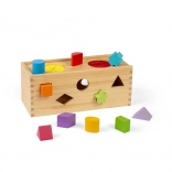 Bigjigs Toys Boîte mystérieuse en bois pour l’insertion et le tri des formes
