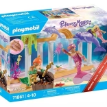 Set de figurines de sirènes avec trésor et dauphin