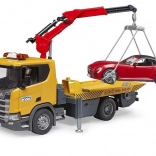 Bruder Scania Super 560R tow truck set with car