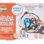 Pâte à modeler en bois pour enfants – oiseaux