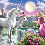 120-Piece Puzzle – Princess and Her Unicorns