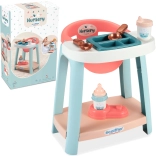 ecoiffier nursery set voor het voeden van poppen met kinderstoel en accessoires, 7 delen