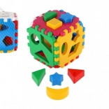 Kunststof vormensorteerblok 12 × 12 cm in net