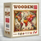 WOODEN CITY Puzzle en bois Carte colorée 1010 pièces