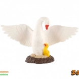 Beeldje van een gans met kuiken