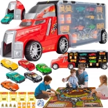 Vrachtwagen met autootjes, 23-delige set