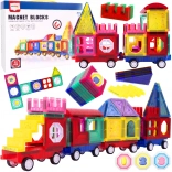 Magnetische 3D-bouwset treinstel, 72 delen