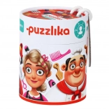 Puzzlika Beroepen 2 – educatieve ronde puzzels, 21 stukjes