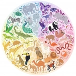 RAVENSBURGER Ronde puzzel Kleurenkring: Dieren 500 stukjes