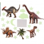 Glow-in-the-dark dinosaurs for wall and ceiling