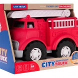 Eco brandweerauto van bioplastic met draaibare ladder