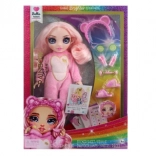 Pop Rainbow High Junior voor Pyjamafeest, Roze Bella