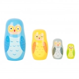 Matrjosjka uilenfamilie small foot – houten stapeluiltjes