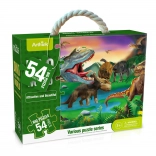 Maxi puzzle avec dinosaures, 54 pièces