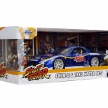 modelauto mazda rx-7 1993 1:24 met street fighter chun-li figuur