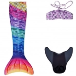 Rainbow Mermaid Tail with AQUARIS Monofin + Kids Bikini