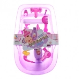 Plastic doll bathtub with accessories (39 × 24.5 × 8 cm)