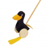 Wooden Toy Raven on a Stick