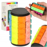 Logical puzzle rotating cylinder 5 rows