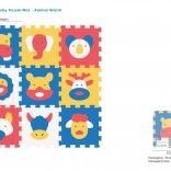Schuimpuzzel speelmat met dieren 9 stuks, EVA, 10m+, 3D vormen bouwen