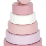 Tour empilable en bois cœur