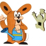 Houten decoratieve magneet Mol – vriend haas