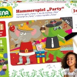 Hamer-spel van gekleurd kurk voor kinderen