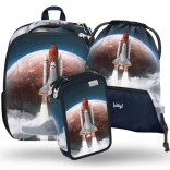 Ensemble scolaire Baagl Space Shuttle : cartable, trousse, sac