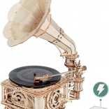 Rokr 3D Wooden Puzzle Classic Gramophone